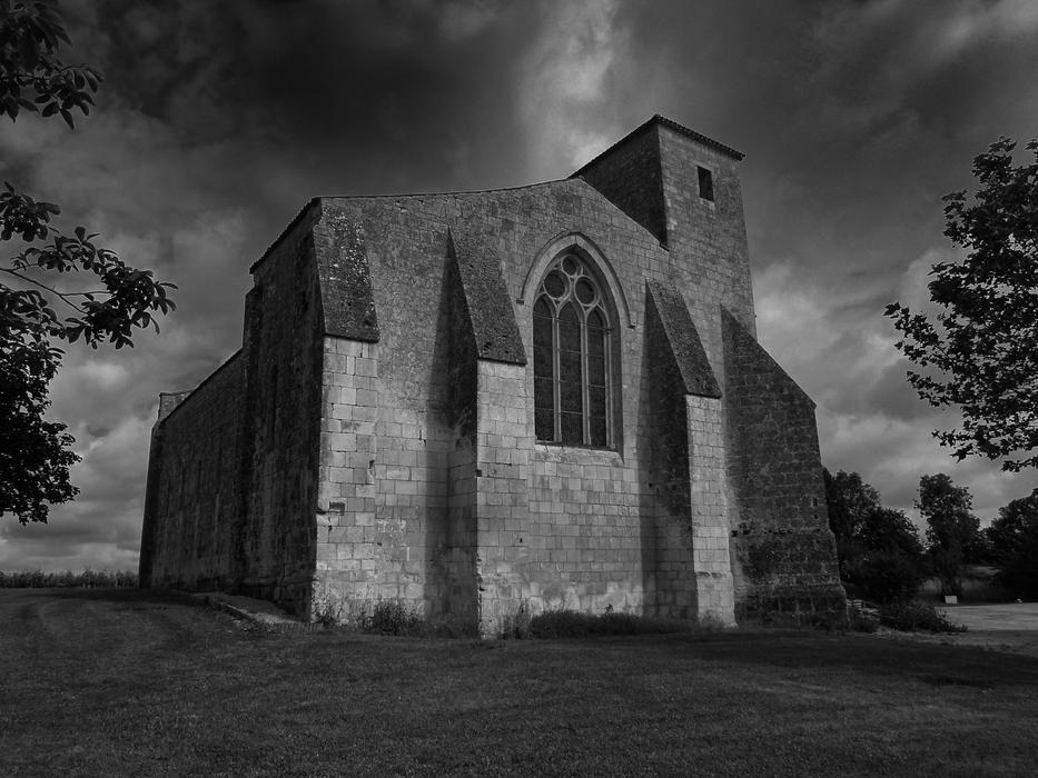 Saint-Leger Church black and white