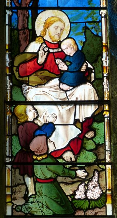 Church Window with art of christ