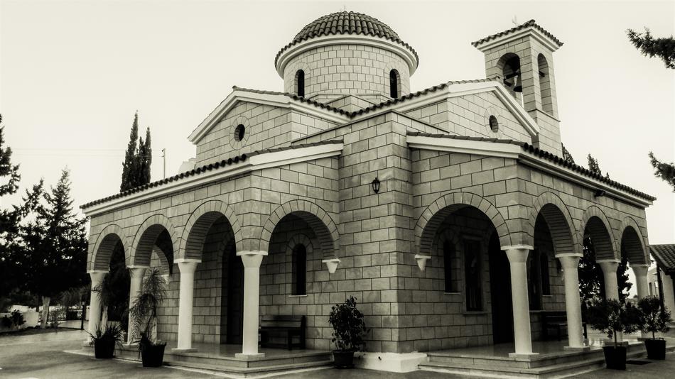 brick church in Cyprus