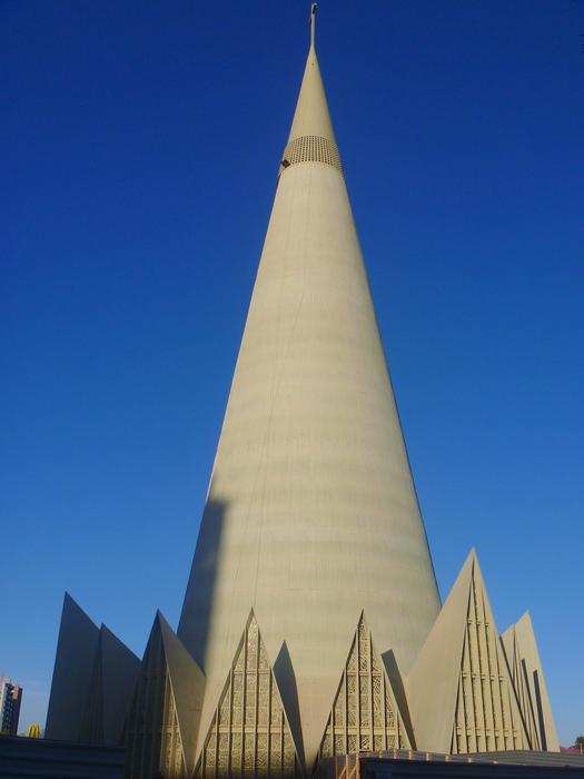 pointed tower of a church in brazil