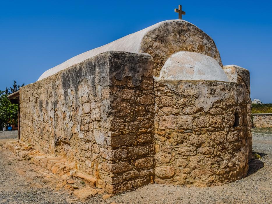 old stone church with chapel in cyprus