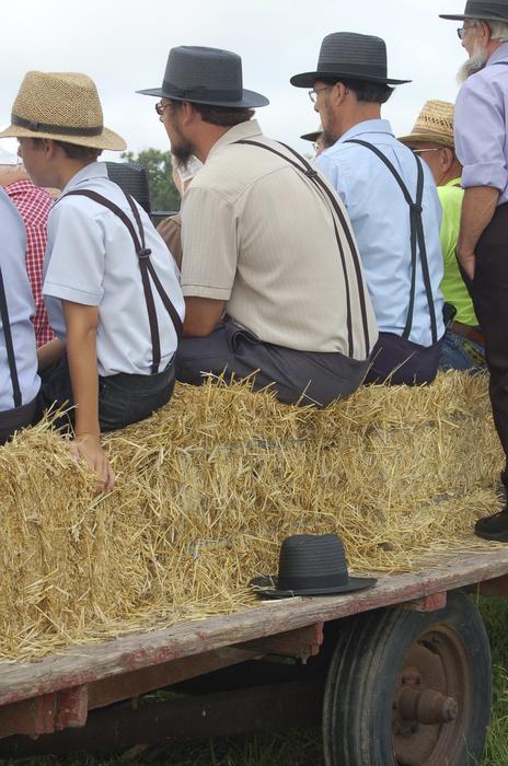 Amish Men at Event Hats