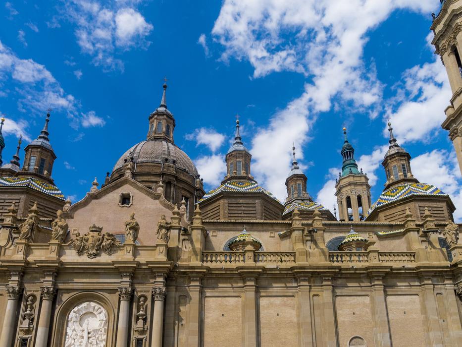 Abutment Saragossa Basilica on a sunny day