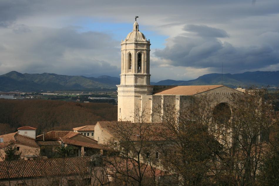 landscape of Gerona Girona Church