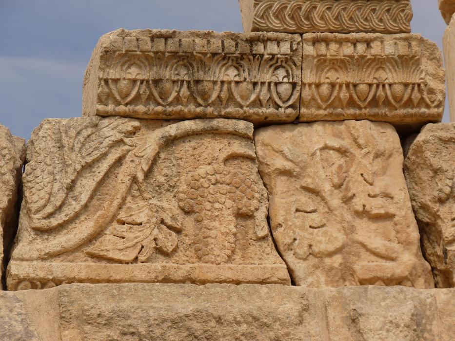 stone ruins of the temple of artemis close up