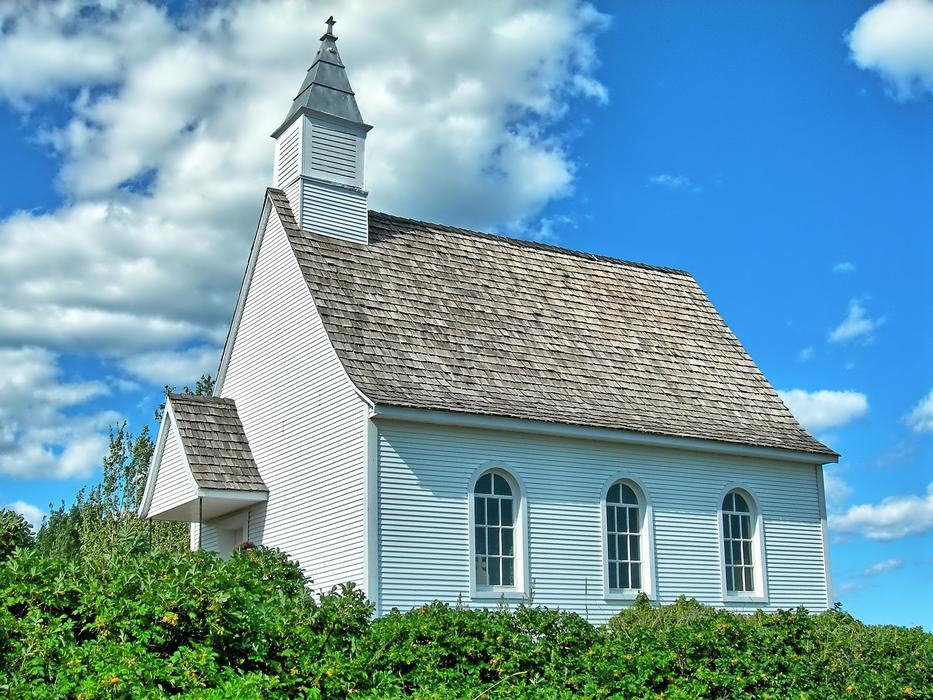 Church Bell Tower in Field