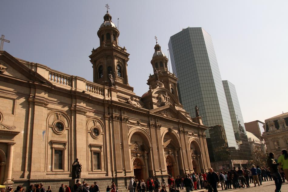 Cathedral in Santiago Downtown