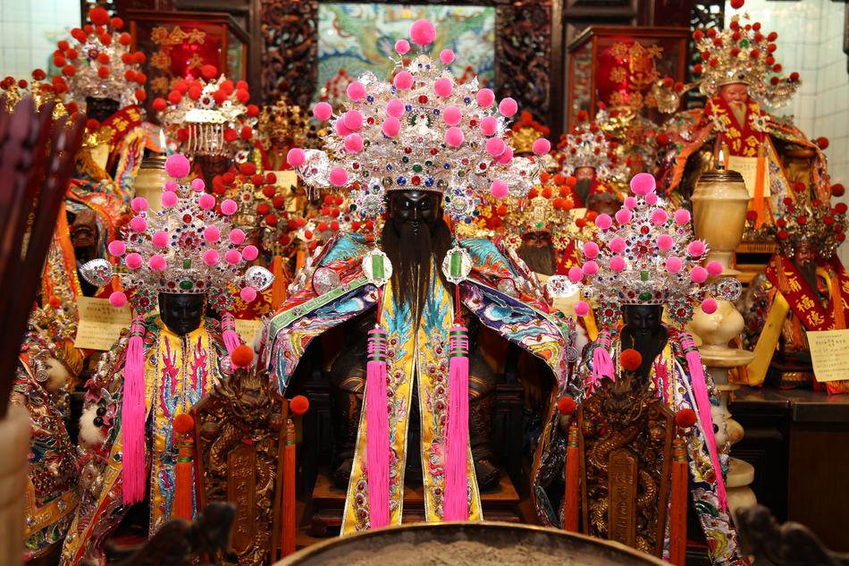 idols in the temple in flowers