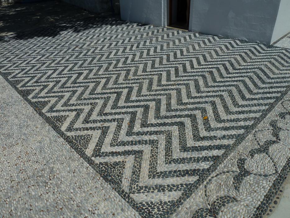 Beautiful, black and white mosaic on the South