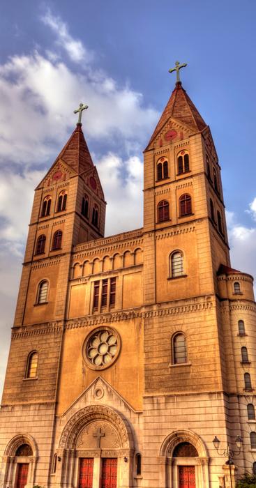 historical Church at Sunset