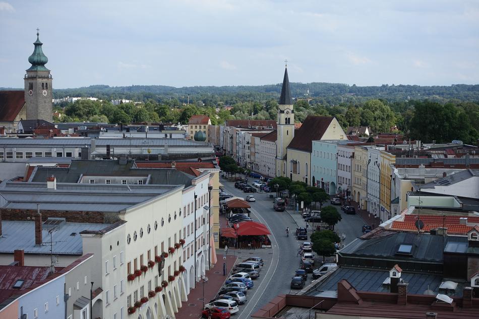 Town Square in City Muhldorf