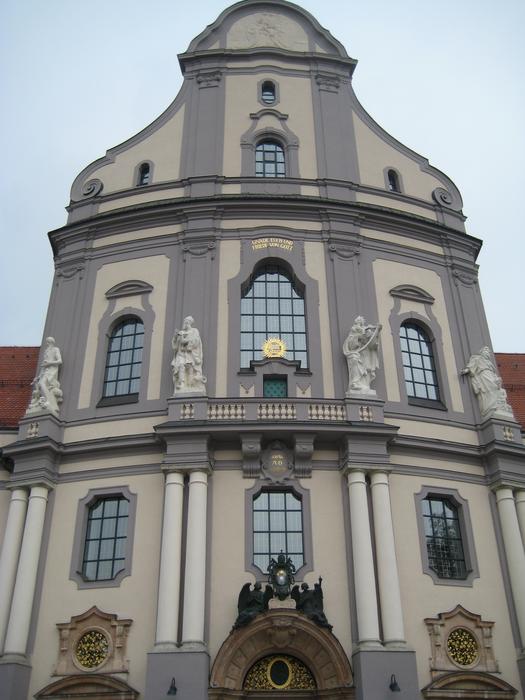 Beautiful basilica with windows, in AltÃ¶tting, Germany