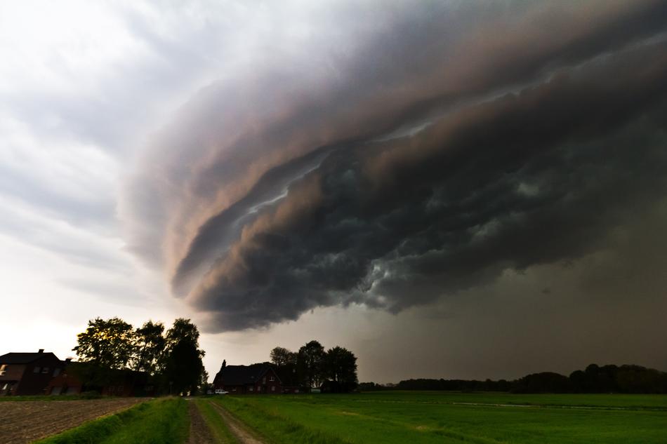 cumulonimbus over the village