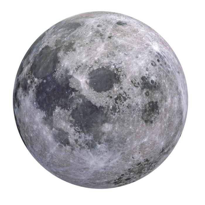 moon on white background