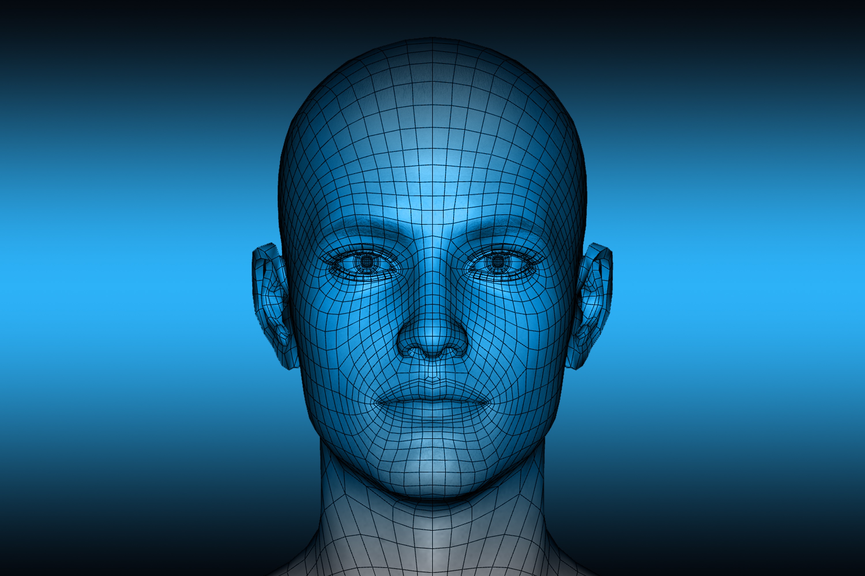 Technology human face drawing free image download