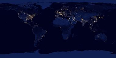 Nasa, night Earth Map