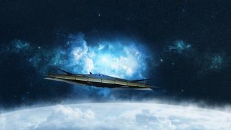 science fiction ufo cover drawing