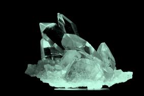 Beautiful crystal rock at dark background