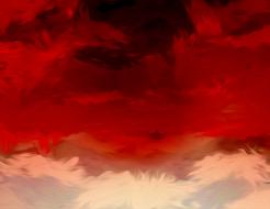 ominous fire clouds drawing