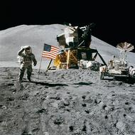 Space Station Moon Landing