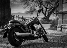 Yamaha Motorcycle monochrome