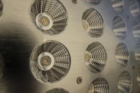 Led Spotlights in metal surface
