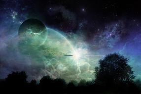 science fiction future spaceship drawing