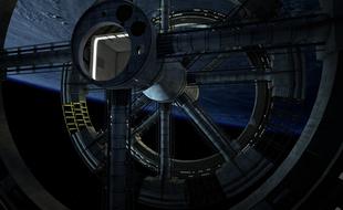 fantastic image of a space station