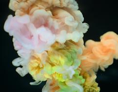 paint in water, abstract colorful background