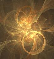 fractal, flame in space, fantasy