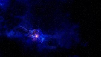 blue universe in the space