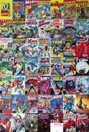 Many colorful and beautiful "Marvel" comics