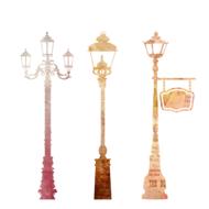 isolated street lamps