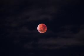 Clipart of the blood moon on a sky