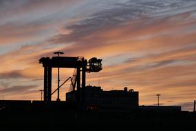 loading and unloading equipment at the port in Hamburg