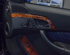 details of the modern interior of a Mercedes