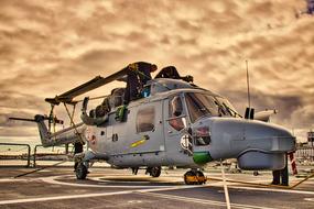 gray military helicopter in Ponta Delgada, Portugal