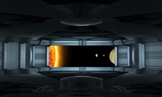 universe sun spaceship