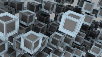 geometric shapes in the form of a cube