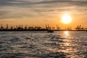 splendid Elbe Cranes