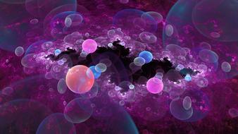 painted multi-colored soap bubbles