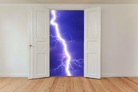 lightning in open doors