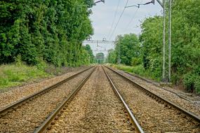 railway sleepers and rails