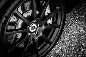 black car wheel