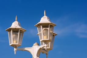 white classic street lamp