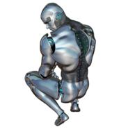 painted metal cyborg