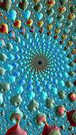 fractal art blue design drawing