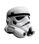 Black and white, shiny helmet of the storm trooper from the "Star Wars", at white background, clipart