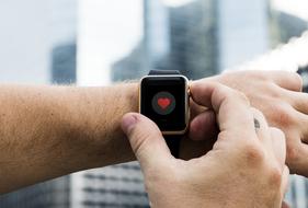 smart watch on male hand