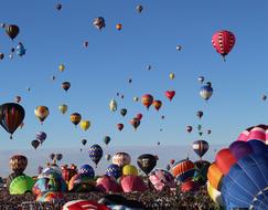 landscape of Hot Air Balloons Floating